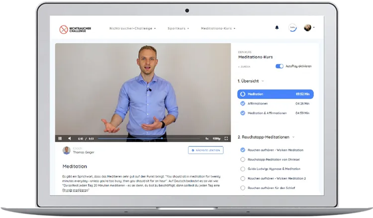 Einführungsvideo im Meditationskurs