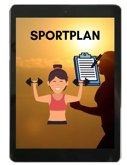 Der 6-seitige Sportplan auf einem Tablet