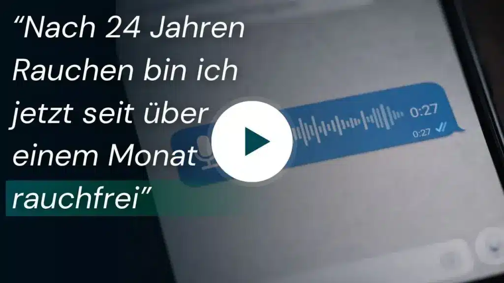 Aaron berichtet, dass er nach 24 Jahren Rauchen mit der Nichtraucher-Challenge seit über einem Monat rauchfrei ist